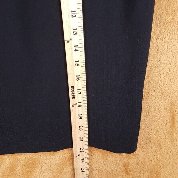 ARMANI COLLEZIONI Womens Skirt Size 6 Black Pencil Knee Length Slit 100% Wool - Picture 5 of 7